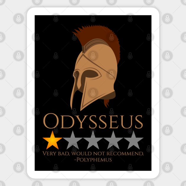Odysseus - Ancient Greek Mythology Meme - Polyphemus Sticker by Styr Designs